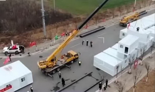 澳洲5手机平台_澳洲5（中国）起重机械助力禹州市方舱医院建设